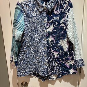 Habitat clothes to live in floral Patchwork Button-Up Shirt